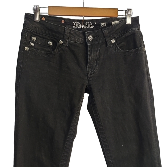 Miss Me Women's Black Jeans Embroidered/Embellished Size 28 - Picture 5 of 12